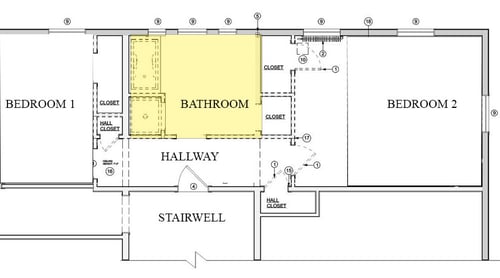 Before Bathroom Floor Plan